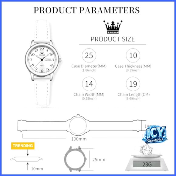 Leather Strap Quartz Watch Minimalist Design Water Resistant